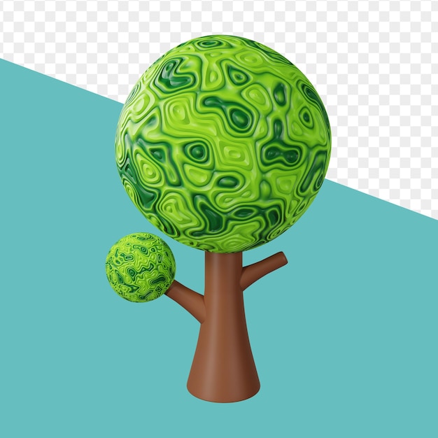 PSD großer baum cartoon 3d-modell