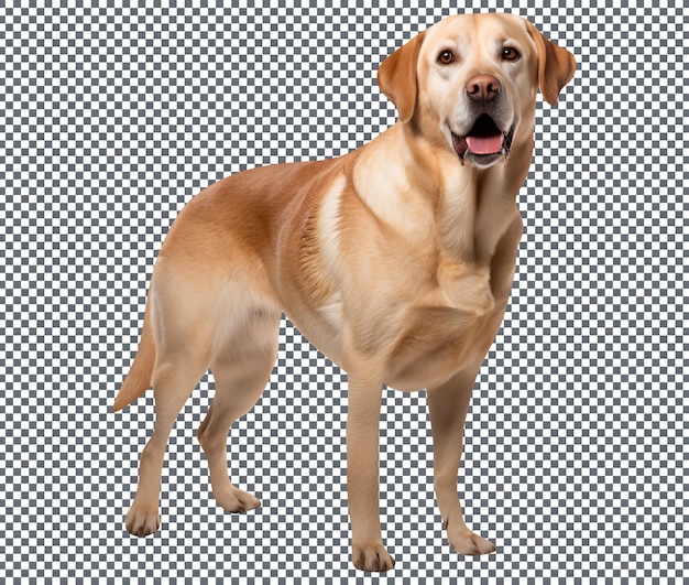 Großer Labrador-Retriever-Rassehund isoliert auf transparentem Hintergrund