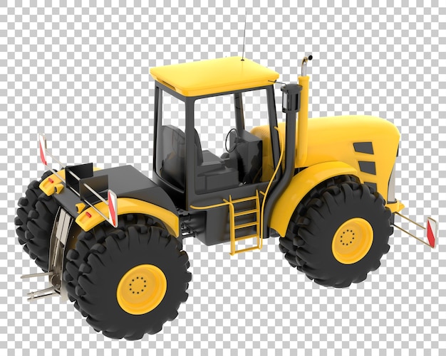 Großer Traktor auf transparentem Hintergrund 3D-Darstellung