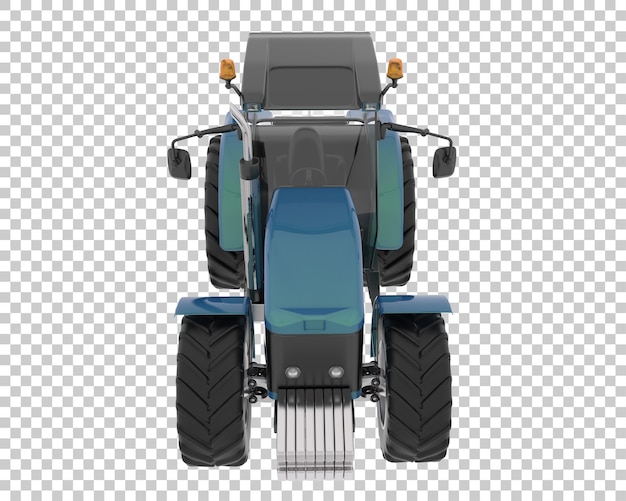 Großes landwirtschaftliches Fahrzeug auf transparentem Hintergrund 3D-Darstellung
