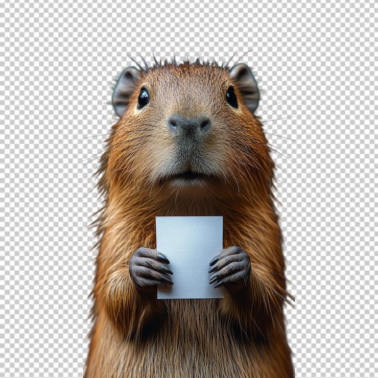 PSD groundhog aislado sobre un fondo transparente png