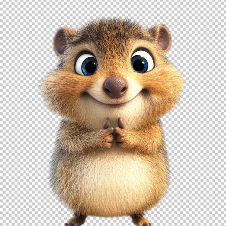 PSD groundhog aislado sobre un fondo transparente png