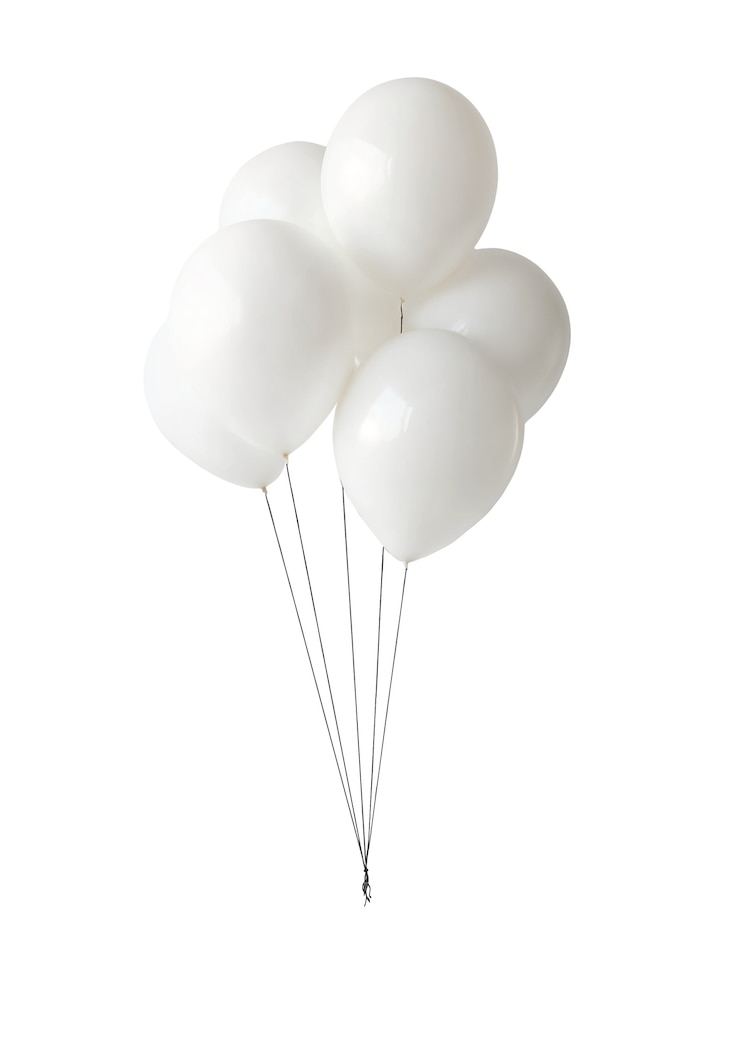 PSD un groupe de ballons flottants isolés