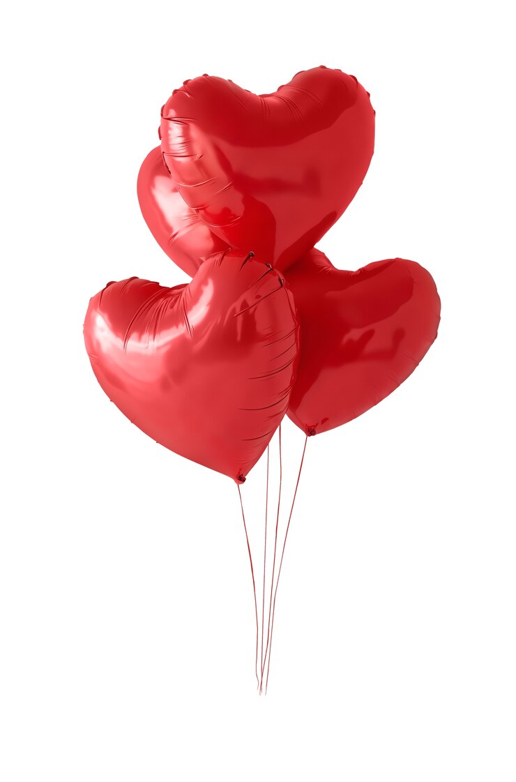 PSD un groupe de ballons flottants isolés