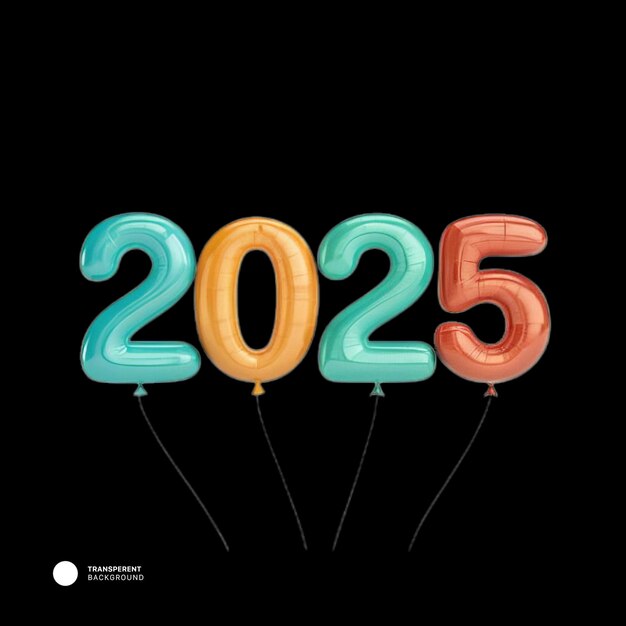 un groupe de ballons avec le numéro 2012 dessus