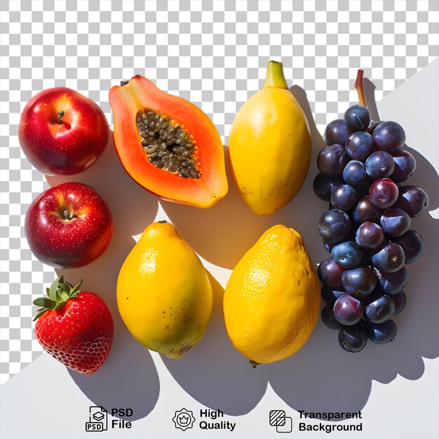 PSD un groupe de fruits, y compris un fichier png de divers fruits sur un fond transparent