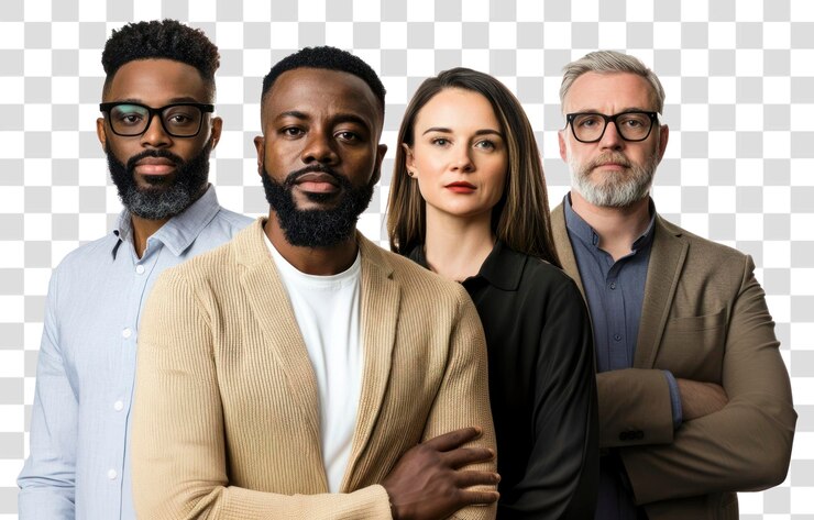 PSD groupe de personnes diverses personne multiculturelle