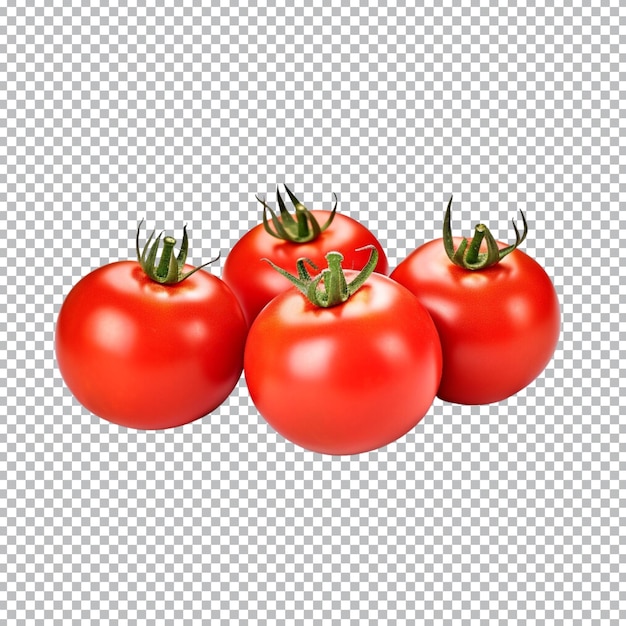 PSD un groupe de tomates isolé sur fond transparent