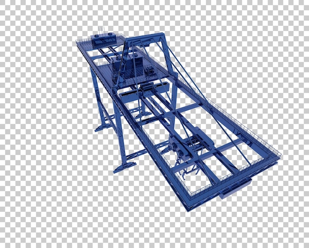 Gru isolata su sfondo trasparente 3d rendering illustrazione