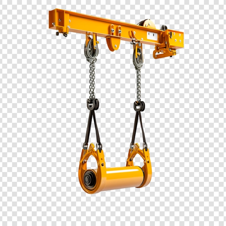 PSD grúa aérea amarilla para levantar objetos cilíndricos equipamiento industrial para levantar objetos pesados
