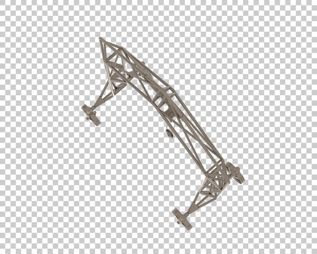 Grúa aislada en un fondo transparente Ilustración de renderización en 3D