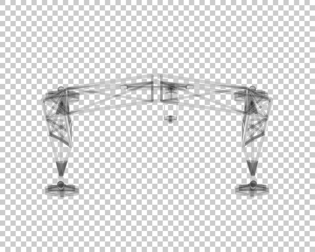 Grúa aislada en un fondo transparente Ilustración de renderización en 3D