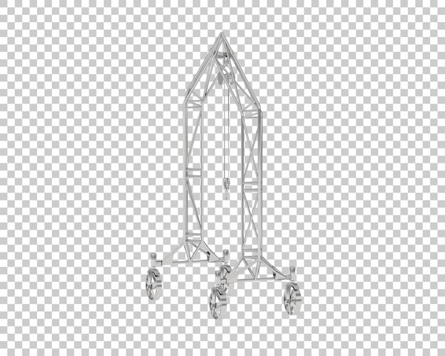Grúa aislada en un fondo transparente Ilustración de renderización en 3D