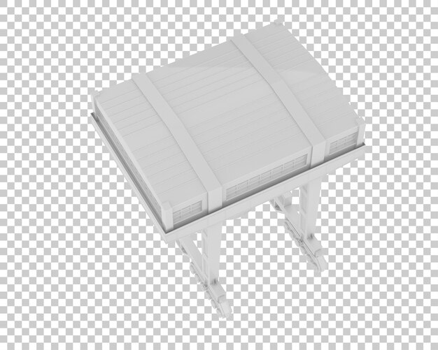 Grúa aislada en un fondo transparente Ilustración de renderización en 3D