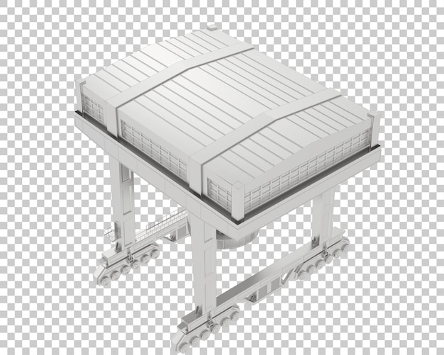PSD grúa aislada en un fondo transparente ilustración de renderización en 3d