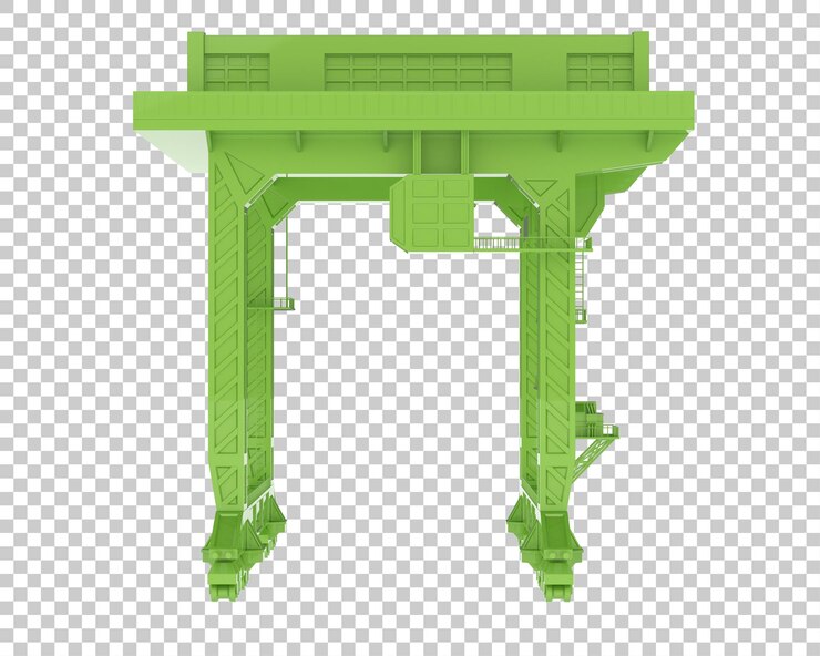 PSD grúa aislada en un fondo transparente ilustración de renderización en 3d