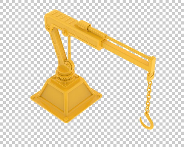 Grúa aislada en un fondo transparente Ilustración de renderización en 3D