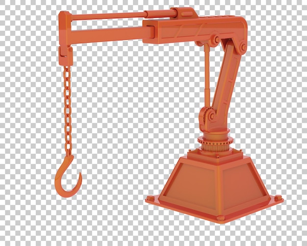 Grúa aislada en un fondo transparente Ilustración de renderización en 3D