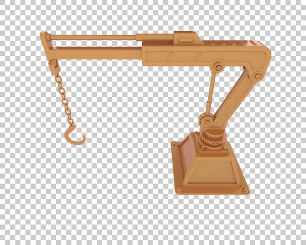 Grúa aislada en un fondo transparente Ilustración de renderización en 3D