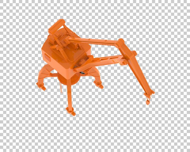 Grúa aislada en un fondo transparente Ilustración de renderización en 3D