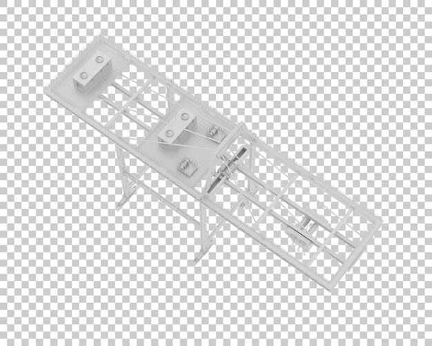 Grúa aislada en un fondo transparente Ilustración de renderización en 3D