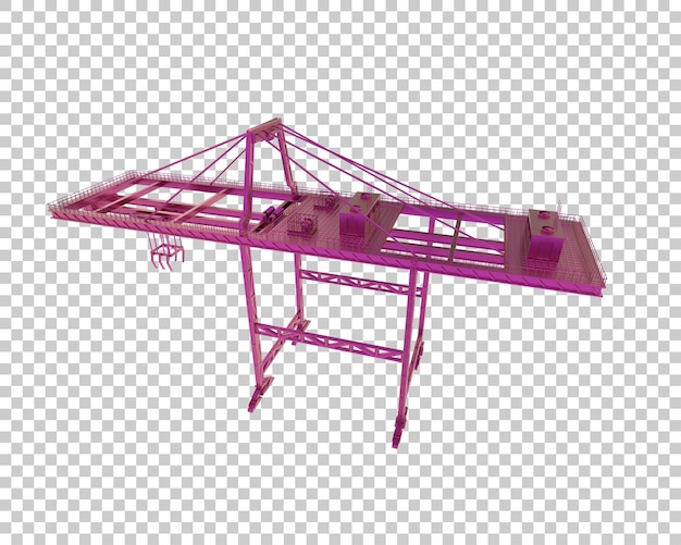 Grúa aislada en un fondo transparente Ilustración de renderización en 3D