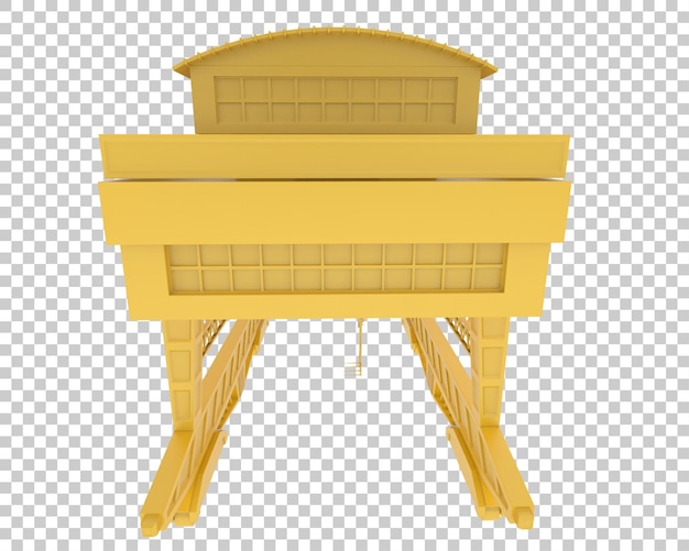 Grúa aislada en un fondo transparente Ilustración de renderización en 3D