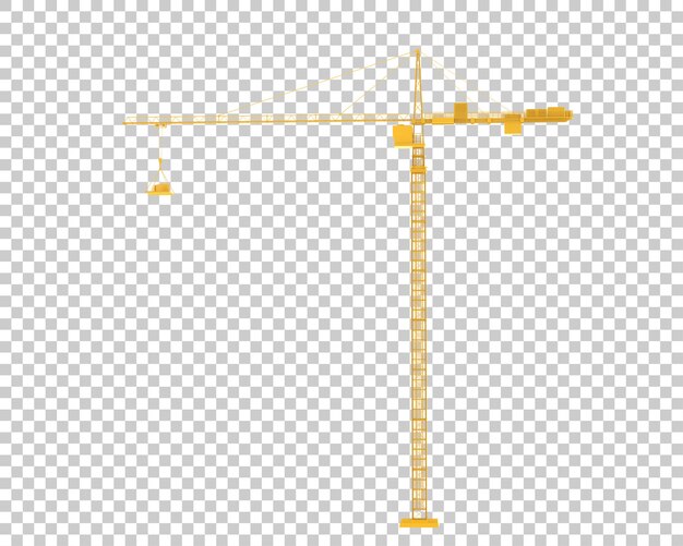 Grúa aislada sobre fondo transparente Ilustración de renderizado 3d