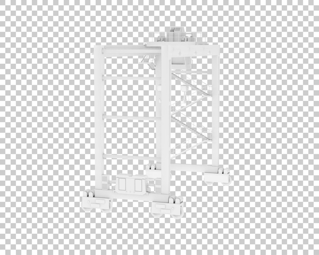 Grúa aislada sobre fondo transparente Ilustración de renderizado 3d