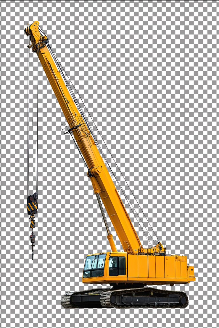 Grúa de construcción Equipo pesado para levantar y mover materiales en obras de construcción Hyperrea