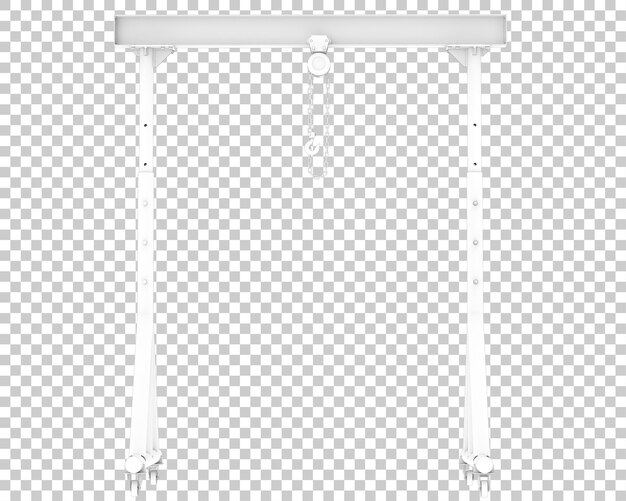 PSD grúa de pórtico aislada en la ilustración de representación 3d de fondo transparente