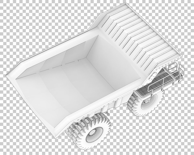 Grubenwagen auf transparentem hintergrund 3d-darstellung