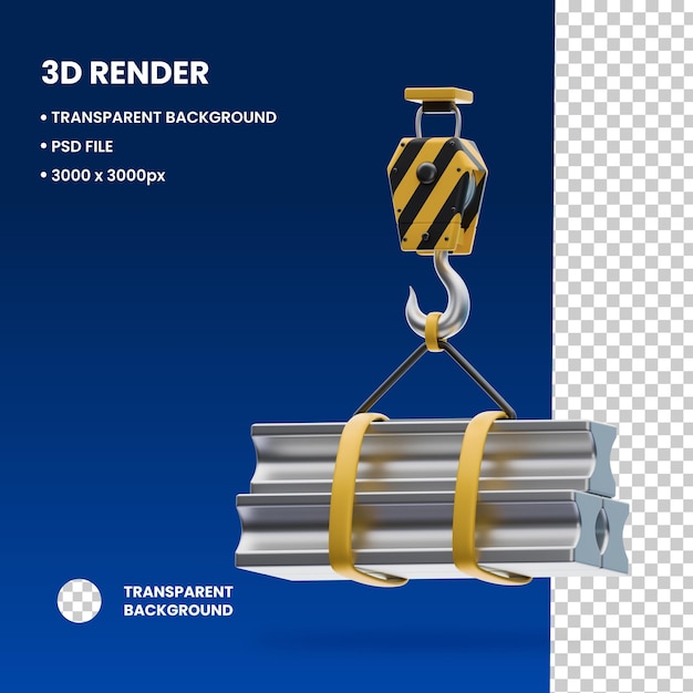 Grue de construction 3D