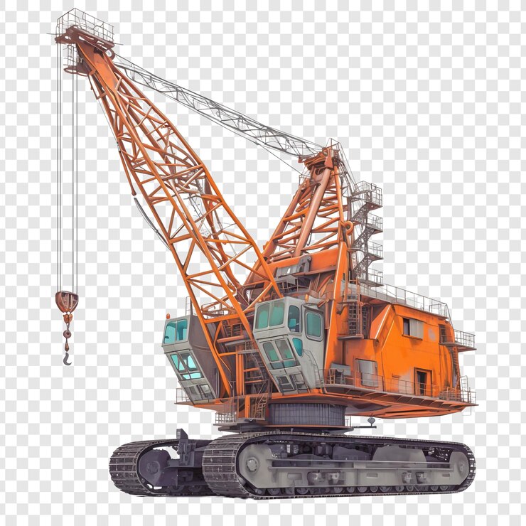 PSD grue de construction orange