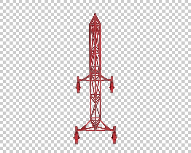 PSD une grue isolée sur un fond transparent illustration de rendu 3d