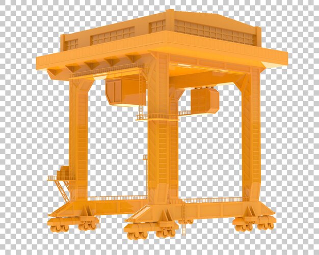 PSD une grue isolée sur un fond transparent illustration de rendu 3d