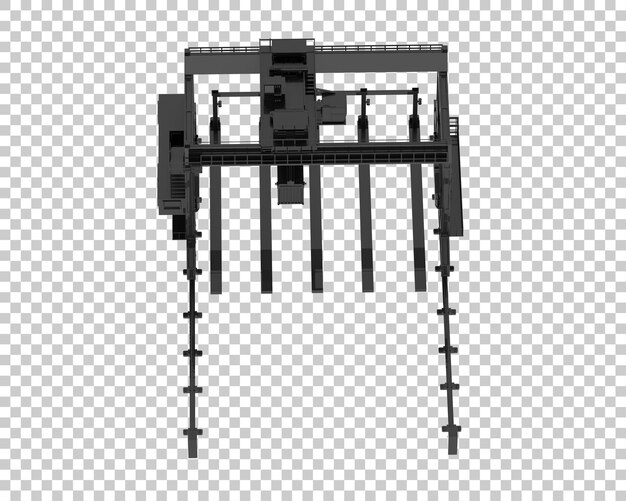 Une Grue Isolée Sur Un Fond Transparent Illustration De Rendu 3d