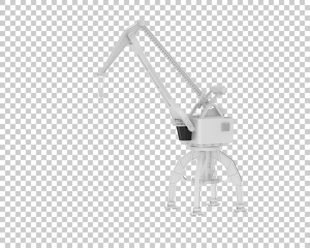 Grue isolée sur fond transparent illustration de rendu 3d
