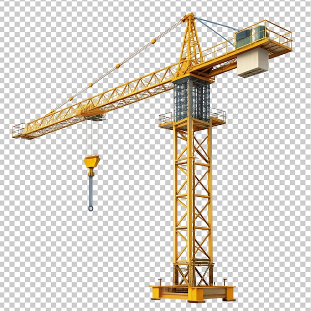 PSD grue à tour sur fond transparent