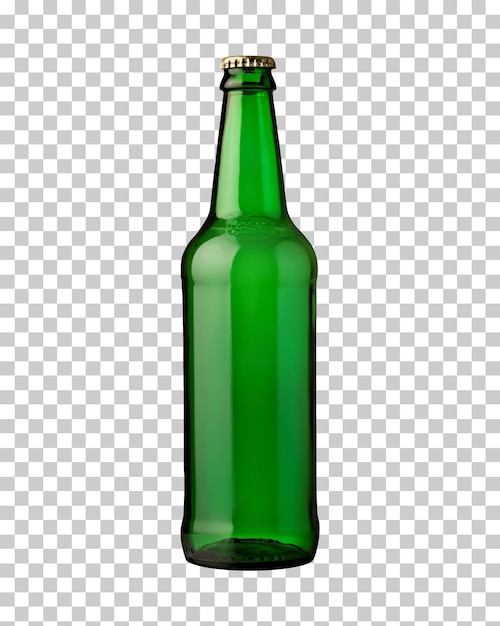 PSD grüne bierflasche isoliert auf transparentem hintergrund png psd