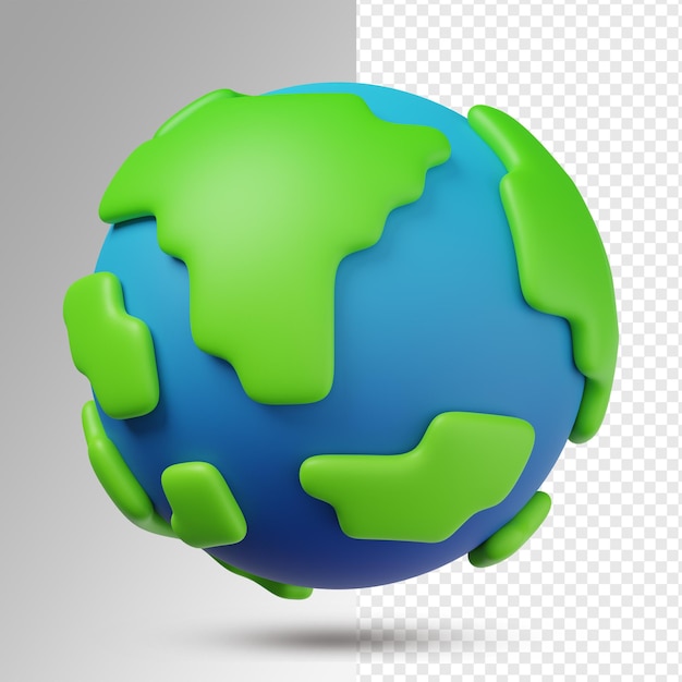 Grüne Erde-Cartoon 3D