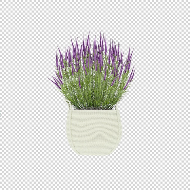 PSD grüne pflanzenkunst 3d-mockups zimmerpflanzen inmitten von blumen