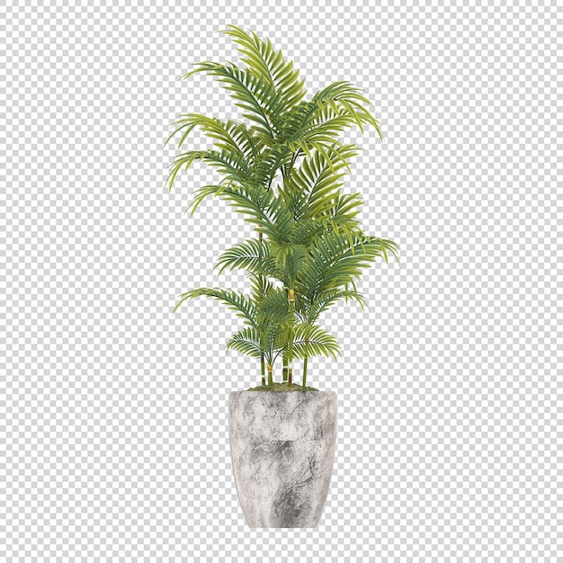 Grüne Pflanzenkunst 3D-Mockups Zimmerpflanzen inmitten von Blumen