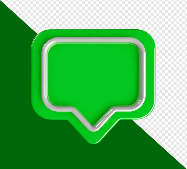 Grüne Sprechblase