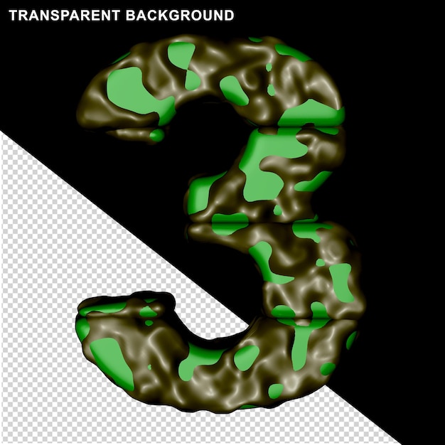 Grüne Tarnung.3d Nummer 3