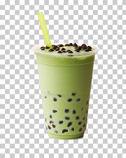 Grüner Bubble-Tee isoliert auf durchsichtigem Hintergrund png psd