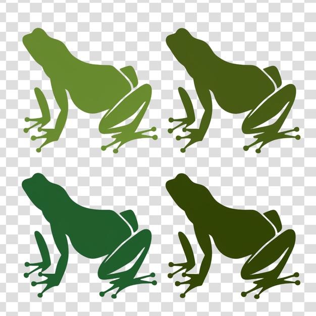 grüner Frosch auf durchsichtigem Hintergrund