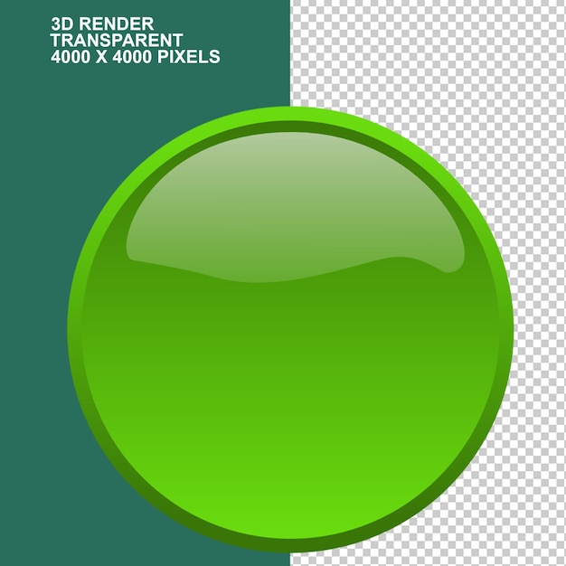 grüner Kreis Kinder verstehen einen Kreis Farbe grüner kreis Kreis 3D-Modellierung Icon Button