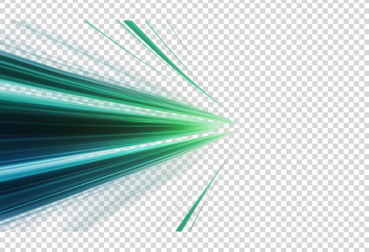 PSD grüner lichtgeschwindigkeitseffekt