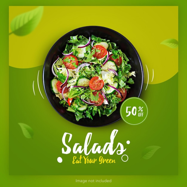 Grüner salatbanner